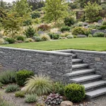 Retaining Wall Finishes for Contemporary Residential Landscapes With Challenging Elevation Changes